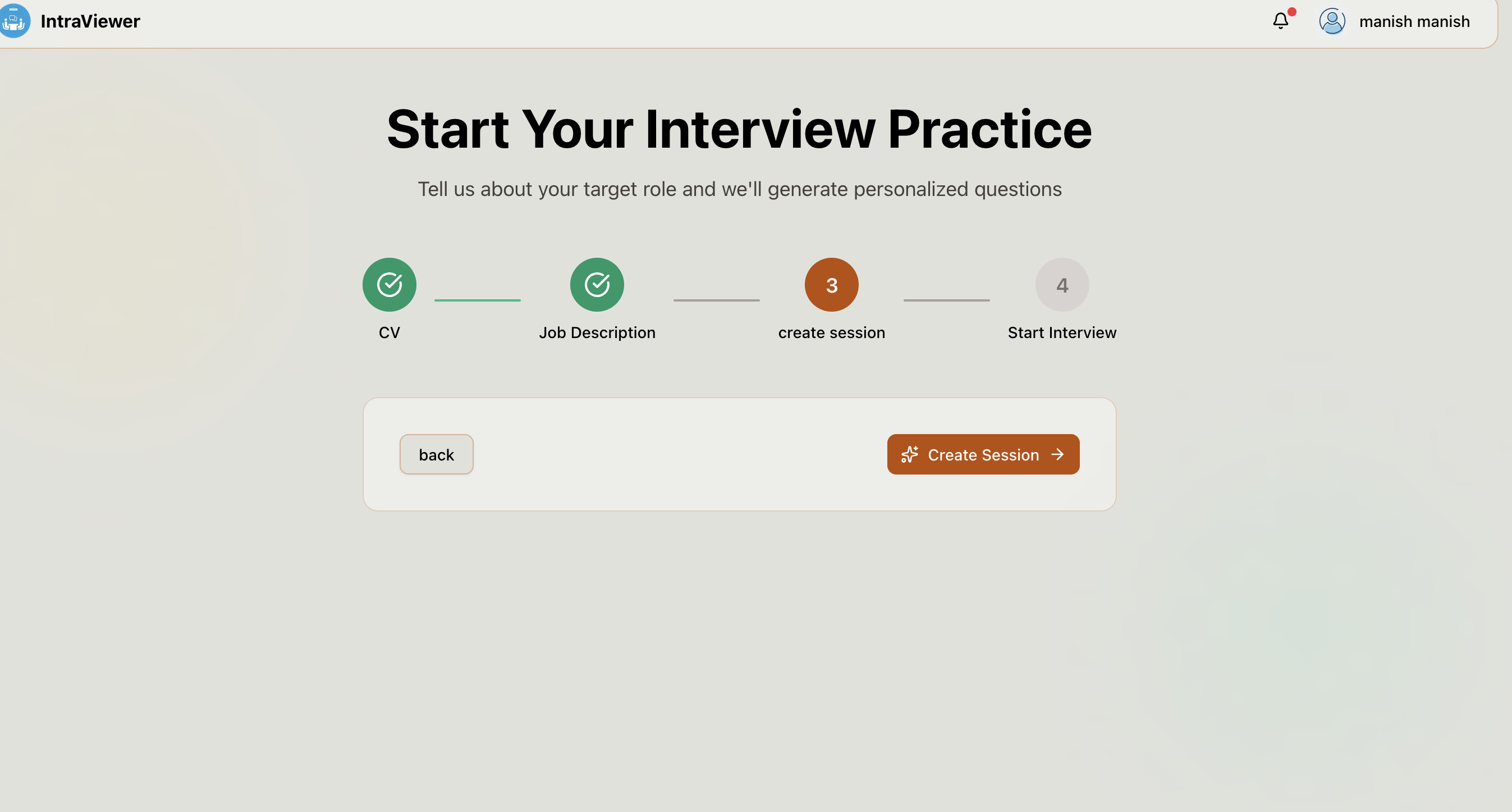 Intraviewer Session Start