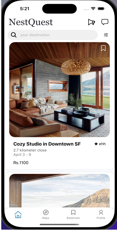 NestQuest Rental Platform Screenshot 1